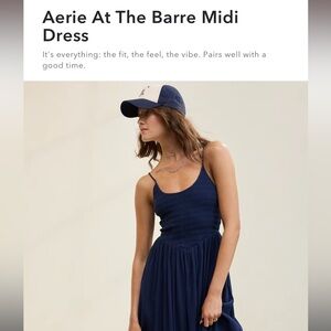 Aerie Black Midi Dress